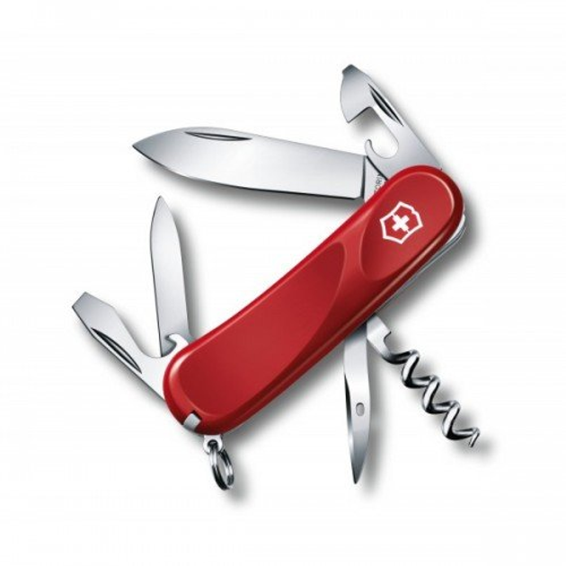 Ніж складаний Victorinox Delemont Evolution 10 Червоний - зображення 1