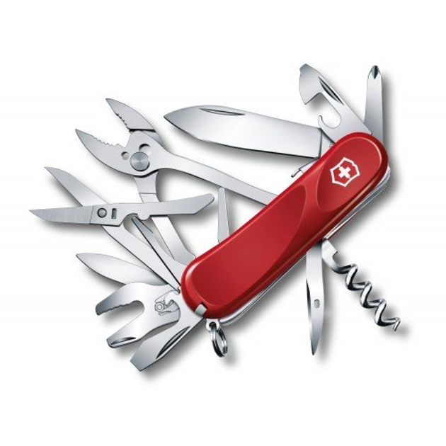 Ніж складаний Victorinox Delemont Evolution S557 Червоний - зображення 1