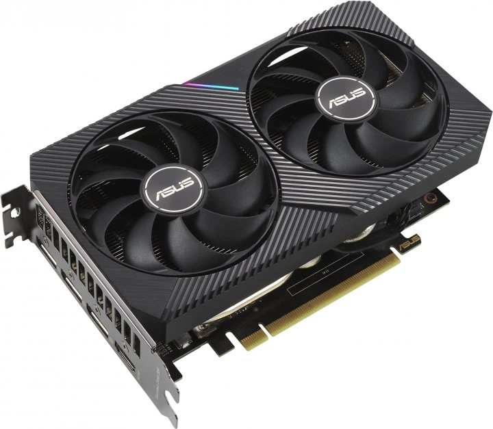 Відеокарта ASUS Nvidia GeForce DUAL-RTX3060TI-O8G-MINI-V2 LHR - Фото 1 Відеокарта ASUS Nvidia GeForce DUAL-RTX3060TI-O8G-MINI-V2 LHR - зображення 1