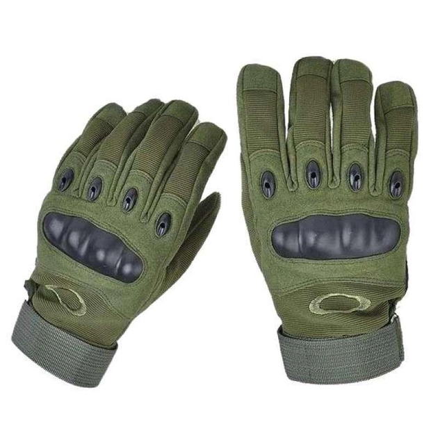 Тактичні рукавички камуфляж олива Оклай розмір L - зображення 1