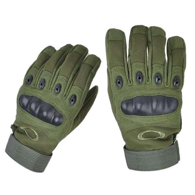 Тактичні рукавички камуфляж олива Оклай розмір M - зображення 1