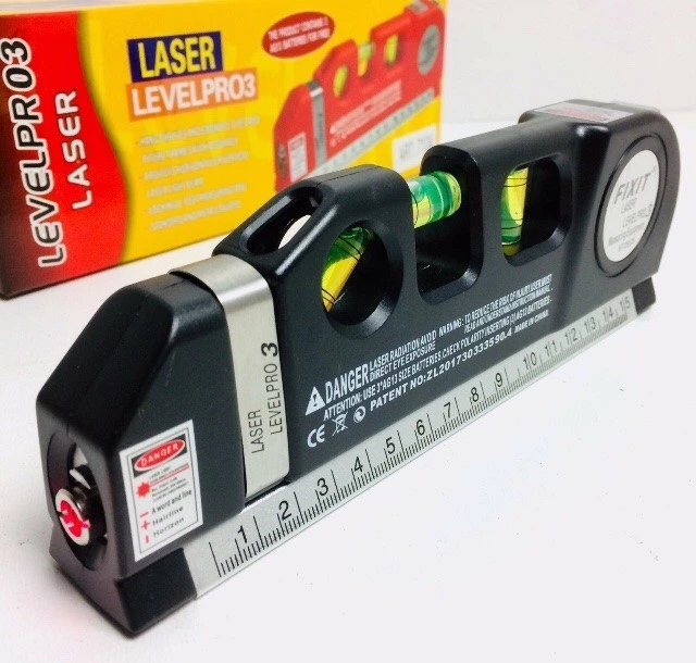 Лазерний рівень Нівелір Fixit Laser Level Pro 3 з вбудованою рулеткою та рівнем (616003) - зображення 3