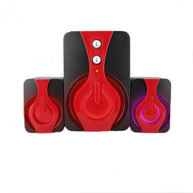 Колонки компьютерные USB FT-2060 RGB 9Вт Черно-красные - изображение 1