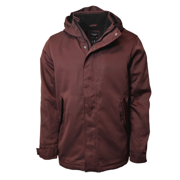 Мужская куртка Abercrombie & Fitch, зимняя на подкладке из шерпы, бордовый, QC028924 размер XL - изображение 1