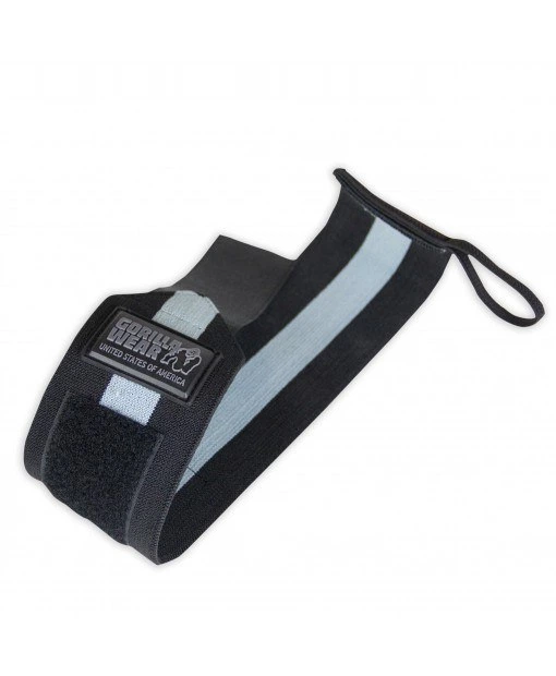 Кистьові бинти Gorilla Wear Wrist Wraps Ultra one size Чорно-сірі (9913190800) - зображення 2