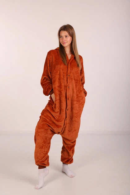 Піжама Кигуруми Kigurumi Бурий Ведмідь Для Дітей І Підлітків Коричневий 165-175 див. (1083/1) - Фото 2 Піжама Кигуруми Kigurumi Бурий Ведмідь Для Дітей І Підлітків Коричневий 165-175 див. (1083/1) - зображення 2