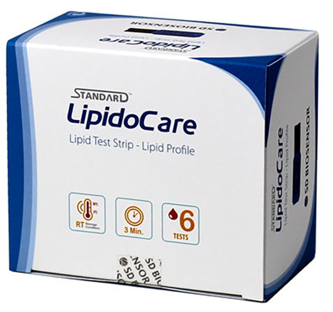 Тест-смужки SD BIOSENSOR ліпідний профіль LipidoCare 25 шт. (02LS10B) - зображення 1