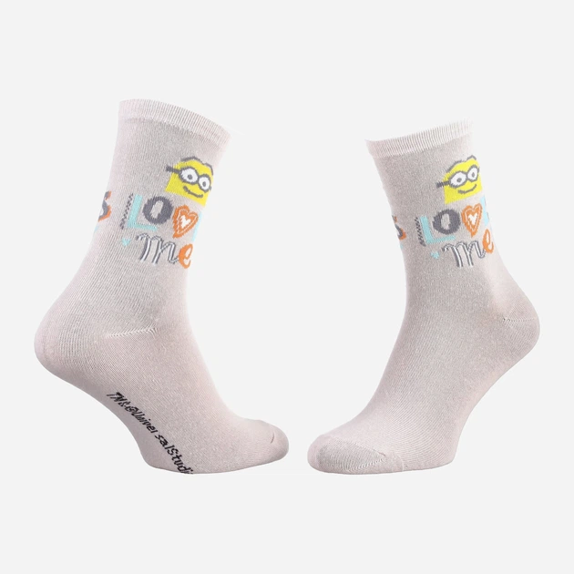 Носки Disney Minions 13890131-4 36-41 Бледно-серо-желтые (3349610011868) - Фото 1 Носки Disney Minions 13890131-4 36-41 Бледно-серо-желтые (3349610011868) - изображение 1