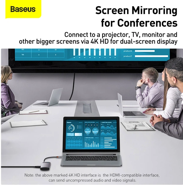 USB-хаб Baseus Metal Gleam Series 5-in-1 Type-C Gray (CAHUB-CX0G) - Фото 15 USB-хаб Baseus Metal Gleam Series 5-in-1 Type-C Gray (CAHUB-CX0G) - изображение 15