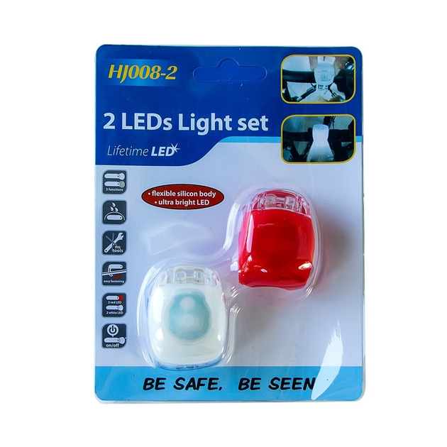 LED Light Set HJ008 2 Bike Light Red White