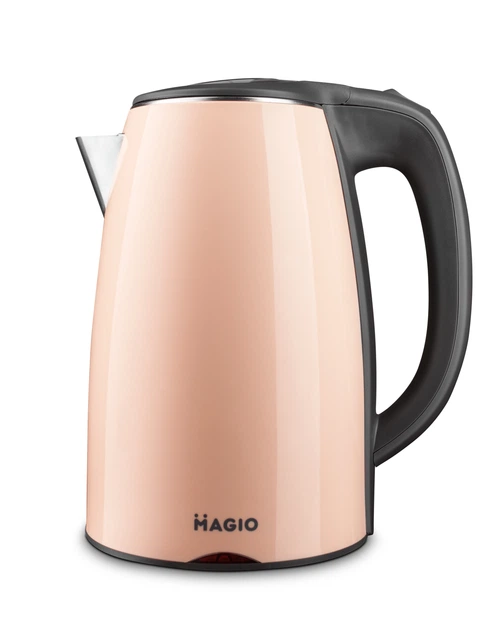 Электрочайник-термос Magio 1,7л 1800Вт двухслойный нерж. корпус Розовый (MG-528) - Фото 1 Электрочайник-термос Magio 1,7л 1800Вт двухслойный нерж. корпус Розовый (MG-528) - изображение 1