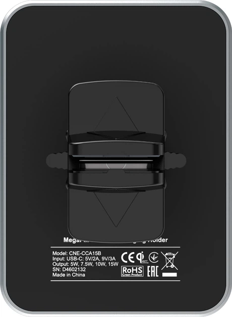 Uchwyt samochodowy Canyon Megafix QI 5 V / 2 A, 9 V / 3 A Black (CNE-CCA15B) - obraz 4