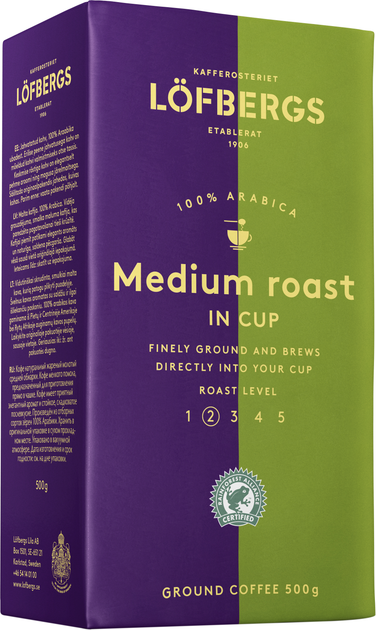 Купить Кофе молотый Lofbergs Medium Roast In Cup 500 г (7310050001869 ...