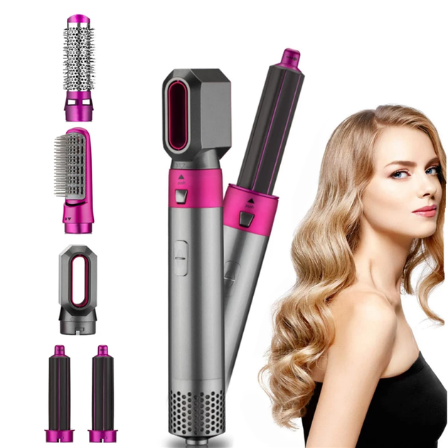 Стайлер 5в1 Hot Air Styler для разных типов волос с функциями придания объема, выпрямления - изображение 3