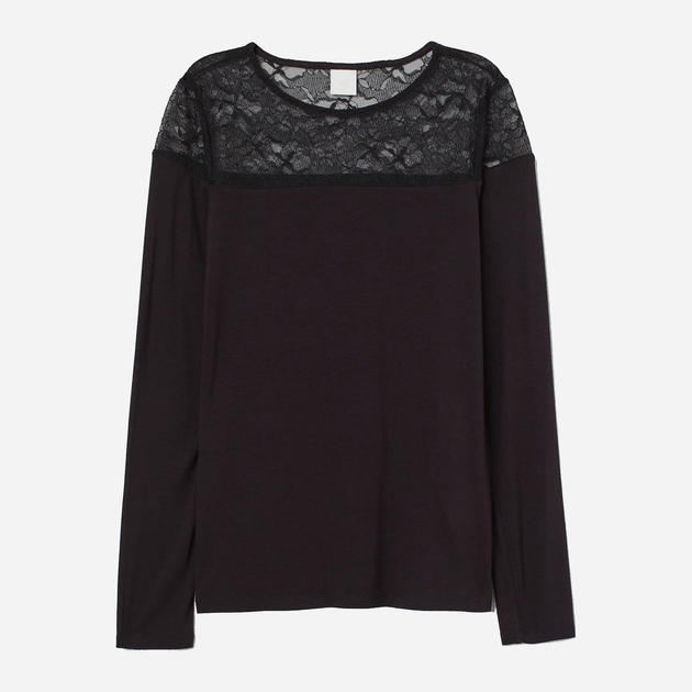 Акція на Лонгслів довгий жіночий H&M 7994270log S Чорний від Rozetka