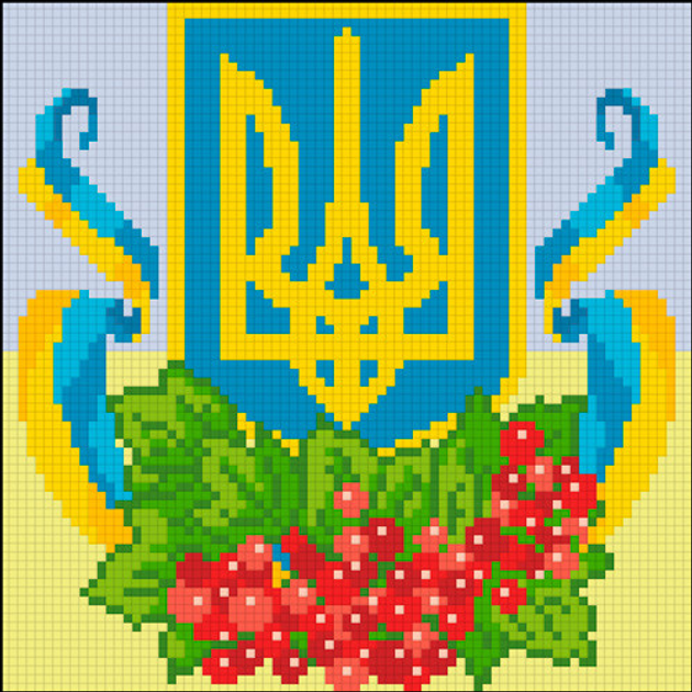 Алмазная мозаика 20х20см Герб Украины Тризуб АМК-127 – фото, отзывы ...