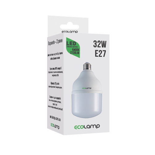 Світлодіодна лампочка ECOLAMP Т100 Е27 32W 6400К LED (9478989) - Фото 1 Світлодіодна лампочка ECOLAMP Т100 Е27 32W 6400К LED (9478989) - зображення 1