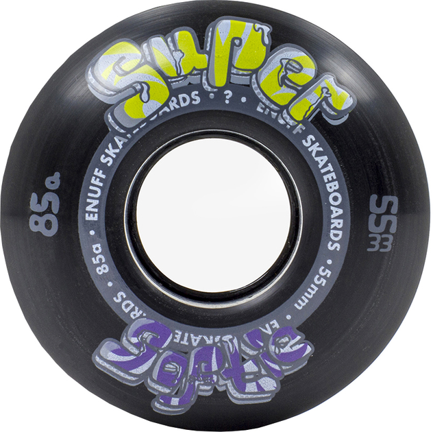 RUEDAS SKATE ENUFF SUPER SOFTIE 53MM 85A NEGRO (PACK 4)