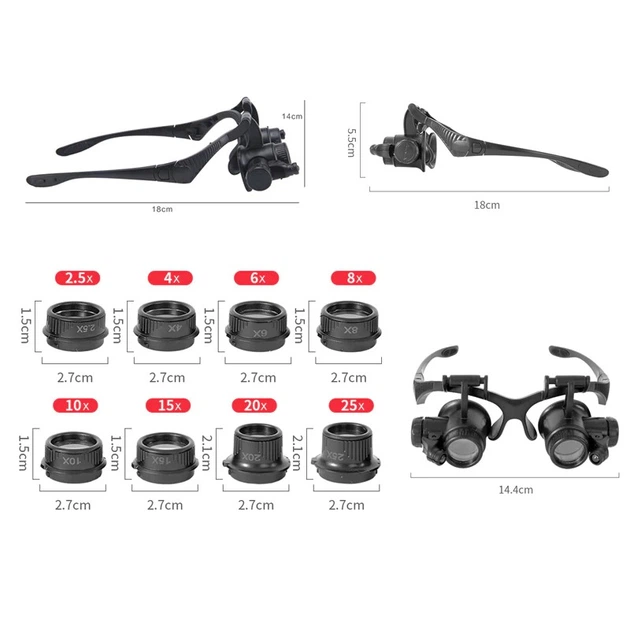 Увеличительные очки лупа с подсветкой Glasses 9892G8KX (45824) – фото ...