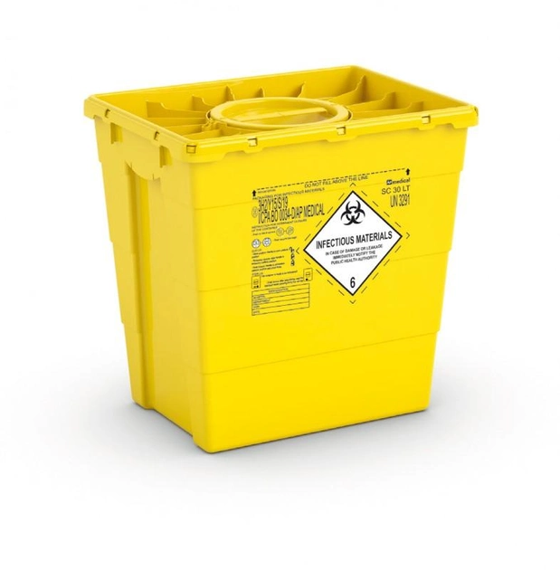 SC 30 DUO, контейнер для сбора медицинских и биологических отходов (30 л) - зображення 1