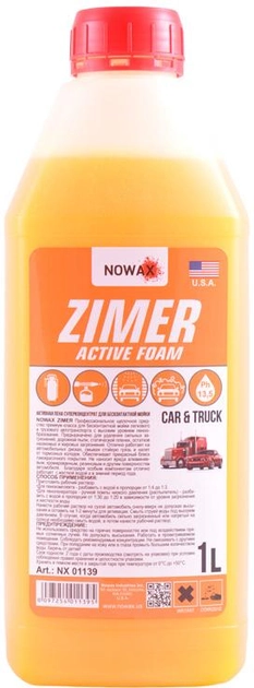 Піна активна для безконтактного миття Nowax Zimer Active Foam суперконцентрат 1 л (NX01139) - зображення 1