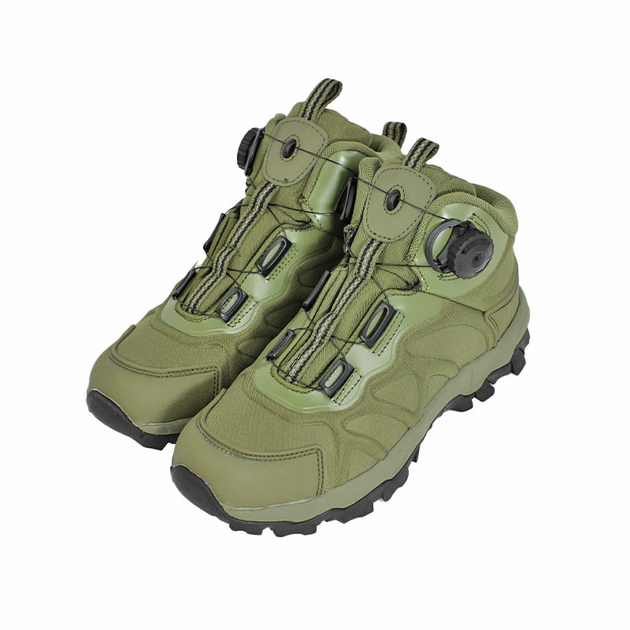 Ботинки тактические с автоматической пряжкой Lesko 661 Green 45 - изображение 1