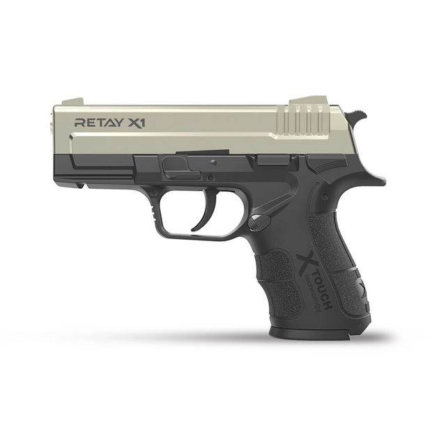 Пистолет стартовый Retay X1 Springfield eXtreme сигнально-шумовой пугач под холостой патрон сатин (P570200S) - изображение 1
