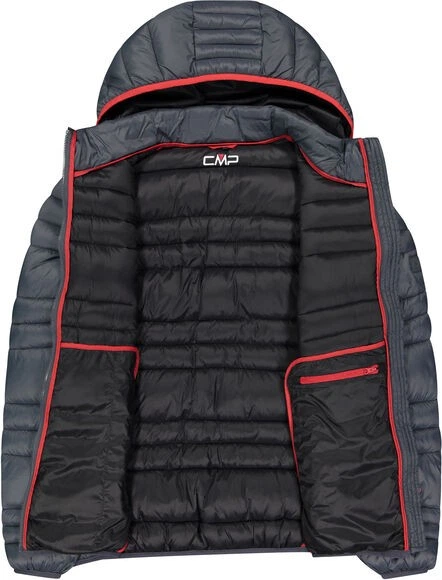 Мужской пуховик CMP MAN JACKET ZIP HOOD 31K2717-U911 46 (S) серый (11810001) - Фото 3 Мужской пуховик CMP MAN JACKET ZIP HOOD 31K2717-U911 46 (S) серый (11810001) - изображение 3