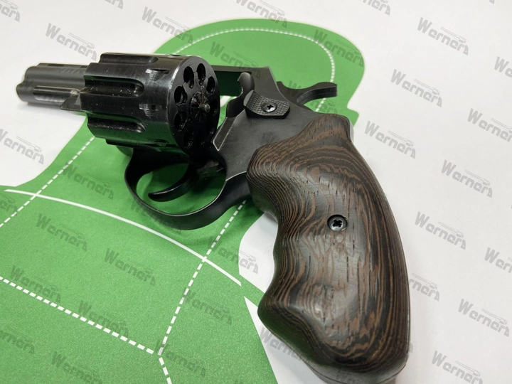 Револьвер под патрон Флобера Safari Wenge RF-441 cal. 4 мм, рукоять из массива венге, покрытая твердым масло-воском - изображение 1