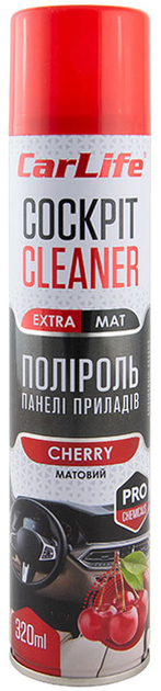 Очищувач-поліроль пластика Carlife COCKPIT CLEANER EXTRA MAT CHERRY
