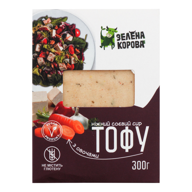 Купить Сыр тофу с овощами и травами Зелена Корова 300г от продавца ...