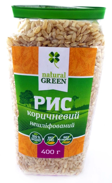 Рис коричневый цельнозерновой Natural Green 400г от продавца