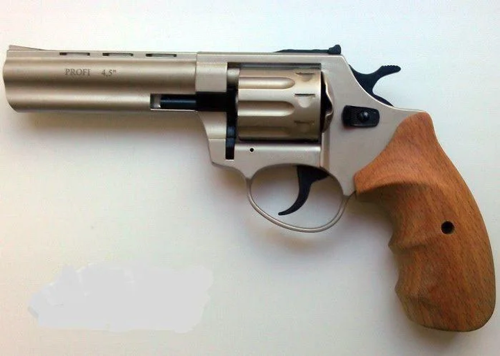 Револьвер под патрон Флобера Zbroia Profi 4.5 (сатин/бук) - изображение 2