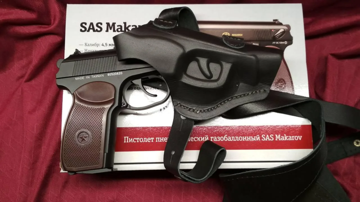 Пневматический пистолет SAS PM Makarova ( ПМ Макарова) + ОПЕРАТИВНАЯ КОБУРА - Фото 6 Пневматический пистолет SAS PM Makarova ( ПМ Макарова) + ОПЕРАТИВНАЯ КОБУРА - изображение 6