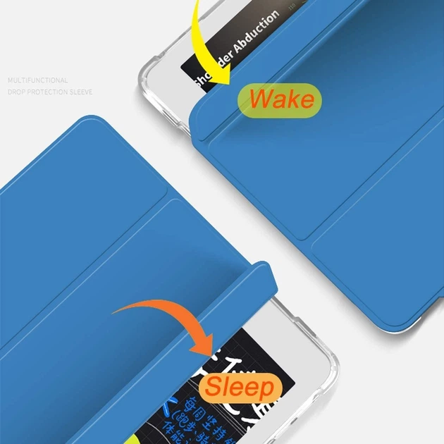 Силиконовый чехол обложка Transparent + Pencil Holder BBM1 для iPad 10.2" 2019/2020/2021 Морской Синий - изображение 3