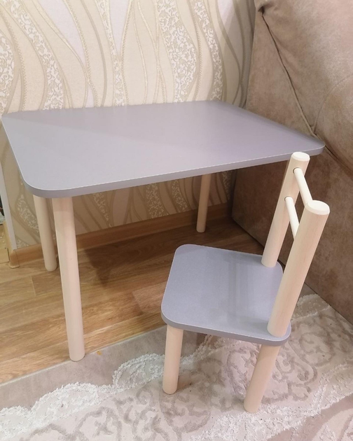 Столик детский деревянный и стульчик Toys , высота 50 см. Столешница 60 ...