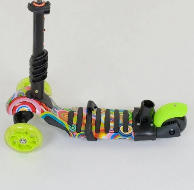 Детский Самокат 5 в 1 с подножками и родительской ручкой Best Scooter, Зеленый , PU колеса, Подсветка колес - Фото 3 Детский Самокат 5 в 1 с подножками и родительской ручкой Best Scooter, Зеленый , PU колеса, Подсветка колес - изображение 3