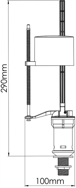 Клапан поплавковый NOVA 4722N нижней подачи латунь 3/8''c переходником ...