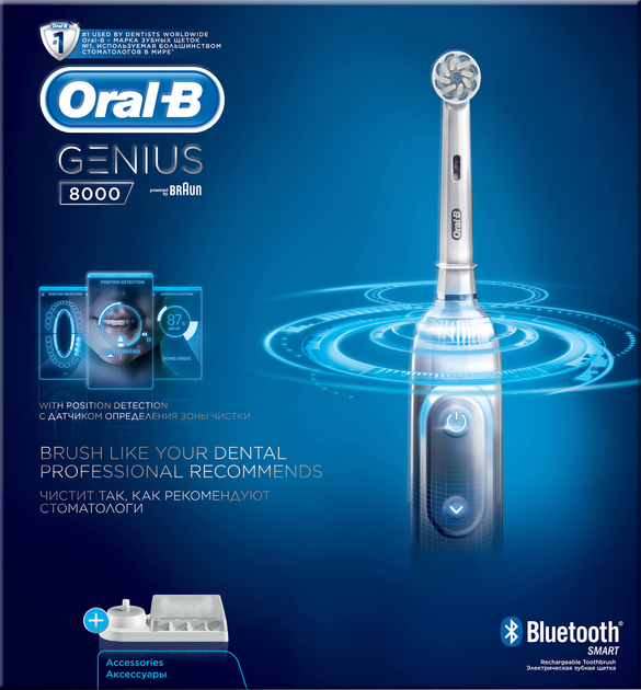 Электрическая зубная щетка Oral-B Genius 8000 Silver (4210201277361 ...