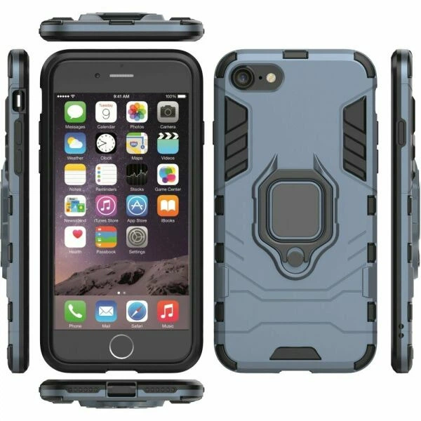 Захисний чохол Deexe Hybrid Case для Apple iPhone SE 2 / 3 (2020 / 2022) / iPhone 8 / iPhone 7 - Blue - зображення 5