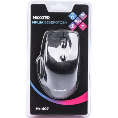 Мишка Maxxter Mr-407 Wireless Black (Mr-407) - зображення 5