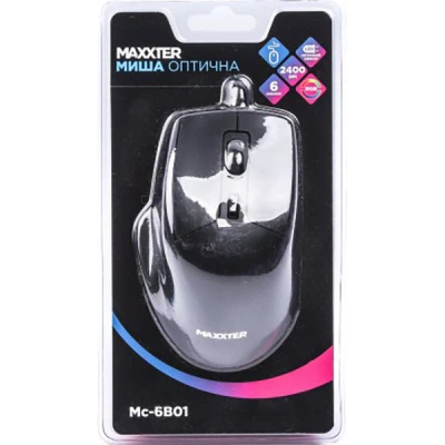 Мышка Maxxter Mc-6B01 USB Black (Mc-6B01) - Фото 4 Мышка Maxxter Mc-6B01 USB Black (Mc-6B01) - изображение 4