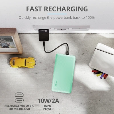 Батарея універсальна Trust Primo 15000 mAh Mint (23902_TRUST) - Фото 9 Батарея універсальна Trust Primo 15000 mAh Mint (23902_TRUST) - зображення 9