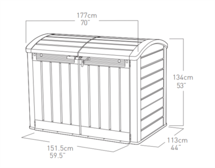 Ящик для зовнішнього зберігання Keter Store It Out Ultra Бежево-коричневий (7290106922471) - зображення 4