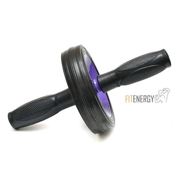 Тренажер колесо для преса металеве на підшипнику FitEnergy фіолетове ...