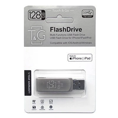 Флешка T&G 128GB USB 3.0/Lightning для iPhone/ПК - зображення 4