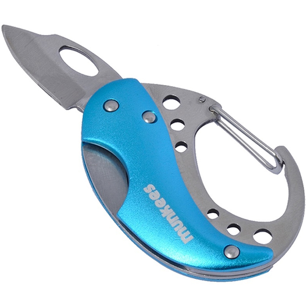 Брелок-ніж Munkees 2517 Mini Carabiner Knife blue (2517-BL) - зображення 1