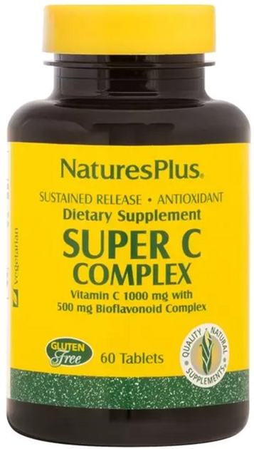 Супер Комплекс Витамина С с Биофлавоноидами, Nature's Plus, 1000\500 мг ...