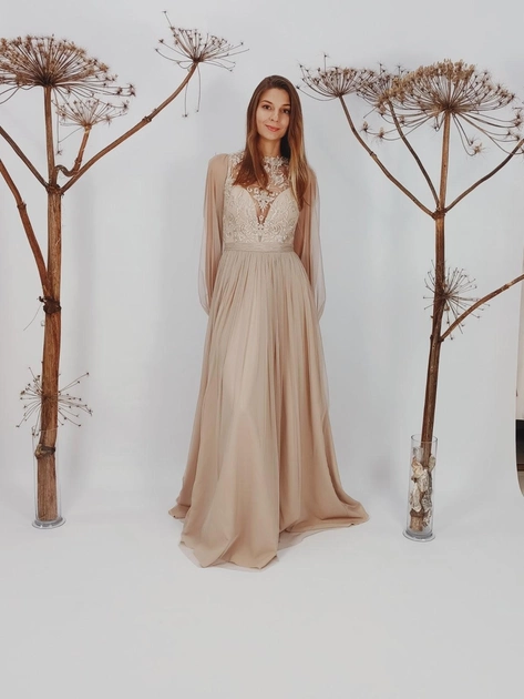 Вечернее платье ANGEL FASHION DRESS МАРСЕЛА-2 44 бежевый - изображение 1