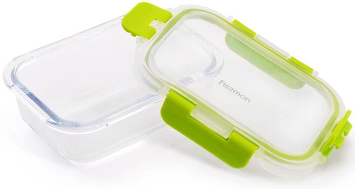 Контейнер для продуктів Fissman Purity 380мл скляний, 15.5х11.5х5.5см - Фото 3 Контейнер для продуктів Fissman Purity 380мл скляний, 15.5х11.5х5.5см - зображення 3